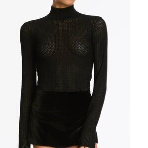 Alice + Olivia Lanie Long-Sleeve Mockneck